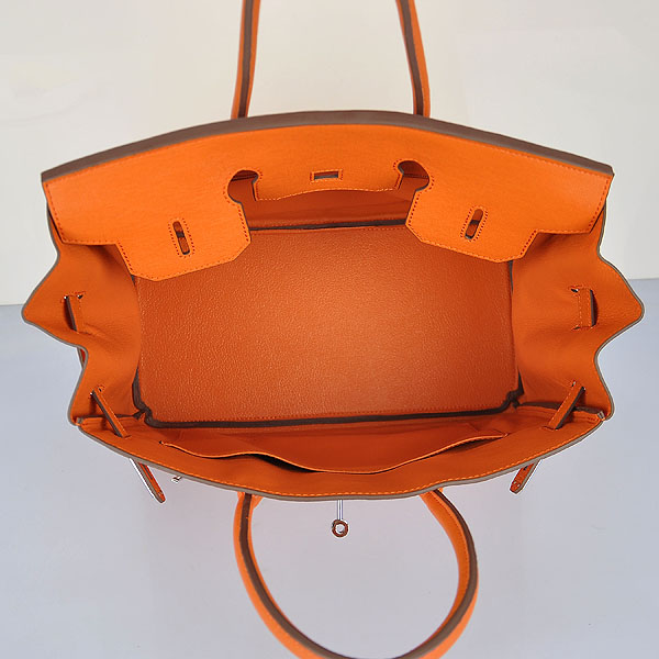 Hermes original epsom leather birkin 35 bag H35-3 orange