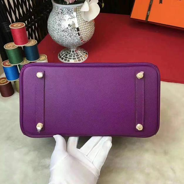 Hermes original epsom leather birkin 25 bag H25-3 anemone