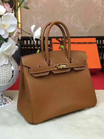 Hermes original epsom leather birkin 35 bag H35-3 coffee