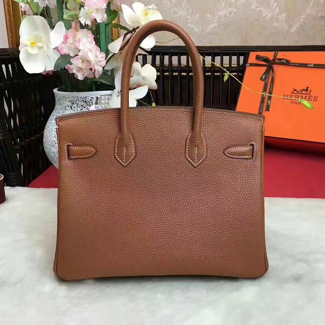 Hermes original togo leather birkin 35 bag H35-1 coffee