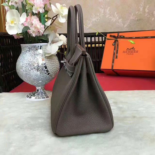 Hermes original togo leather birkin 35 bag H35-1 gray