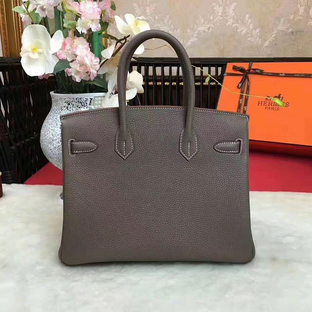 Hermes original togo leather birkin 35 bag H35-1 gray