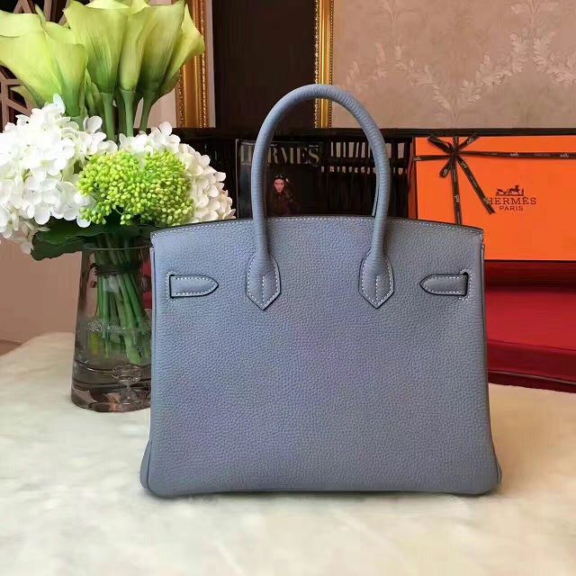 Hermes original togo leather birkin 35 bag H35-1 light blue