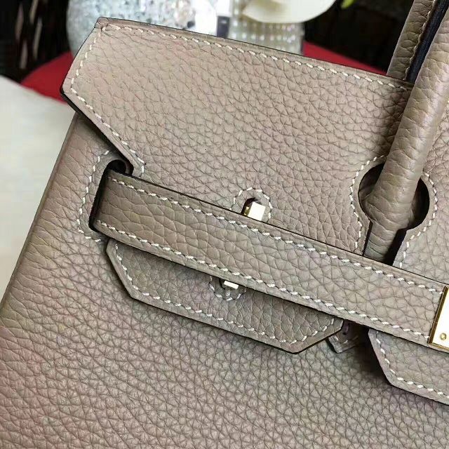 Hermes original togo leather birkin 35 bag H35-1 light gray