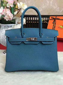 Hermes original togo leather birkin 35 bag H35-1 ocean blue