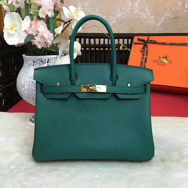 Hermes original togo leather birkin 35 bag H35-1 olive