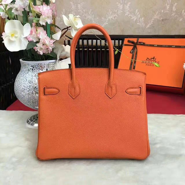 Hermes original togo leather birkin 35 bag H35-1 orange