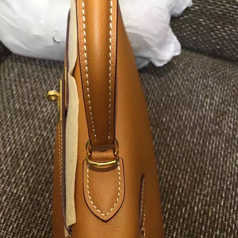 Hermes original epsom leather kelly 28 bag K28-1 coffee