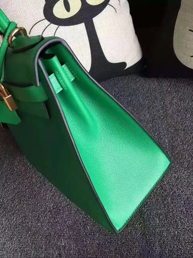 Hermes original epsom leather kelly 25 bag K25-1 green