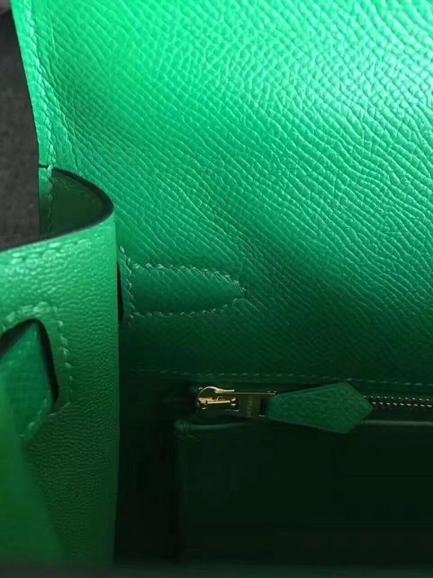 Hermes original epsom leather kelly 25 bag K25-1 green