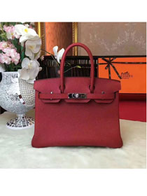 Hermes original togo leather birkin 25 bag H25-1 wine