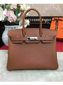 Hermes original togo leather birkin 30 bag H30-1 coffee