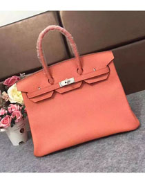 Hermes original togo leather birkin 30 bag H30-1 coral