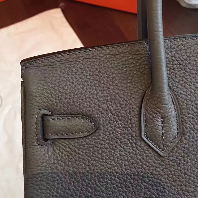 Hermes original togo leather birkin 30 bag H30-1 dark gray