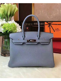 Hermes original togo leather birkin 30 bag H30-1 light blue