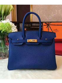 Hermes original togo leather birkin 30 bag H30-1 navy blue