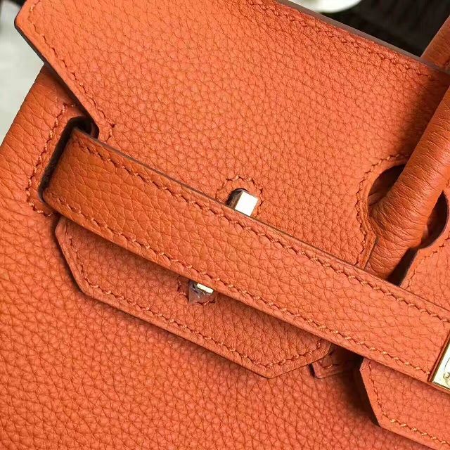 Hermes original togo leather birkin 30 bag H30-1 orange