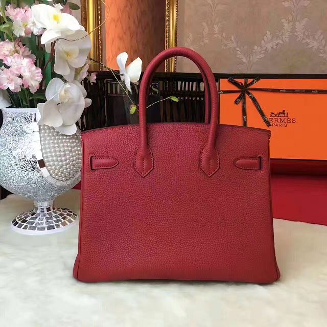 Hermes original togo leather birkin 30 bag H30-1 wine