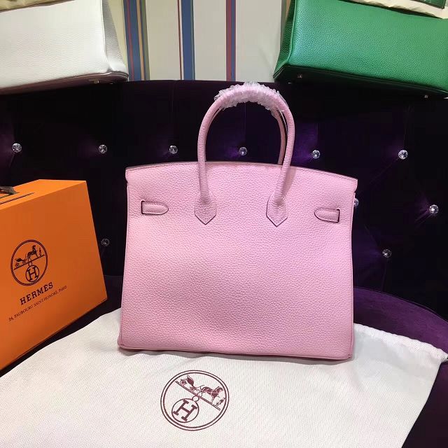 Hermes top togo leather birkin 35 bag H35-2 pink