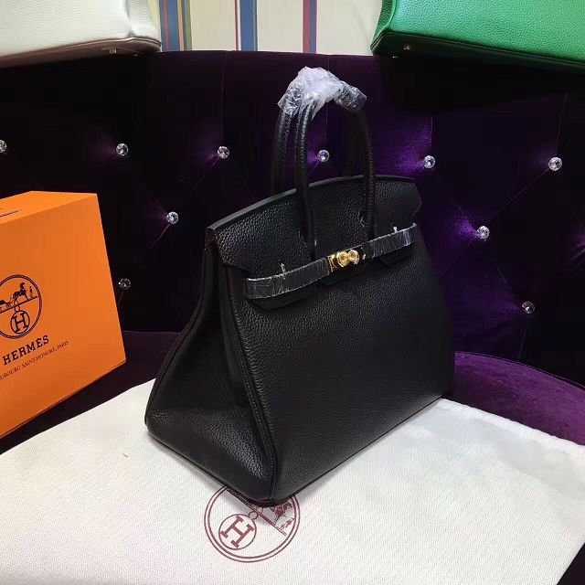 Hermes top togo leather birkin 25 bag H25-2 black
