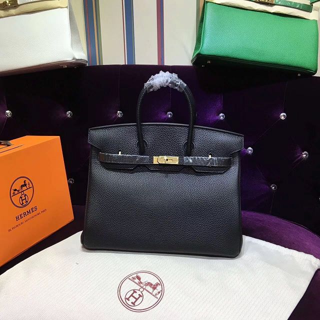 Hermes top togo leather birkin 30 bag H30-2 black