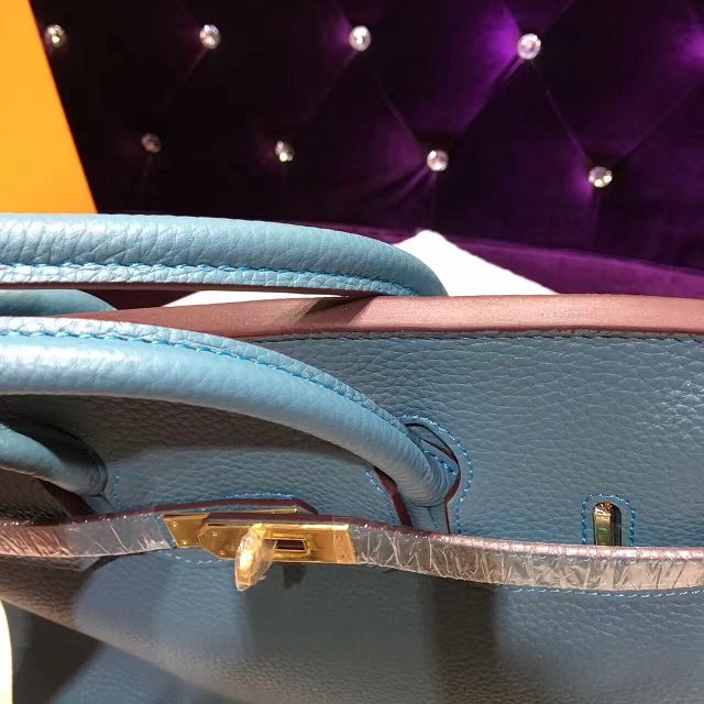 Hermes top togo leather birkin 30 bag H30-2 blue