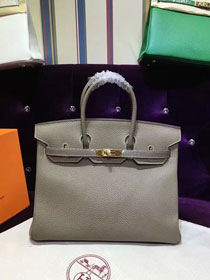 Hermes top togo leather birkin 30 bag H30-2 gray