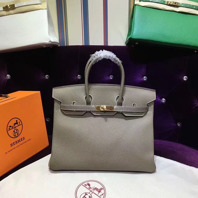 Hermes top togo leather birkin 30 bag H30-2 gray