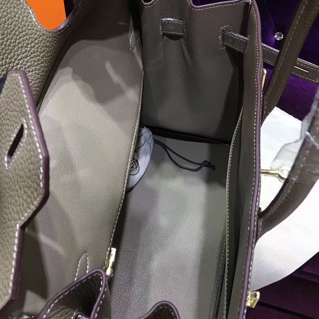 Hermes top togo leather birkin 30 bag H30-2 gray