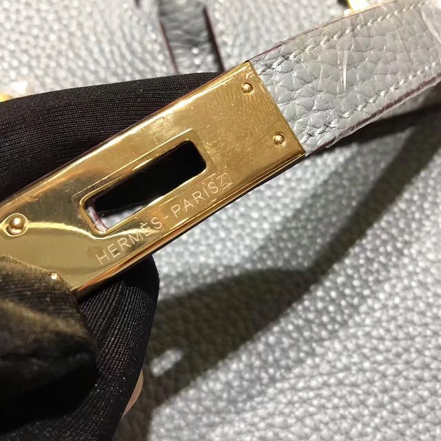Hermes top togo leather birkin 30 bag H30-2 light blue