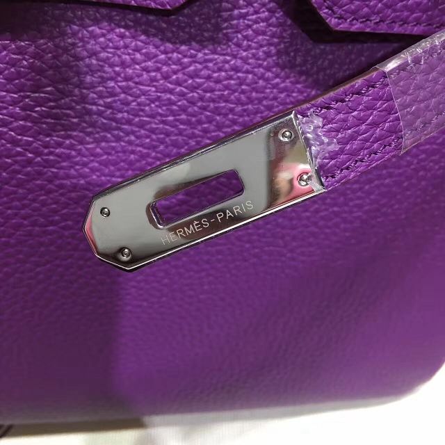 Hermes top togo leather birkin 30 bag H30-2 purple