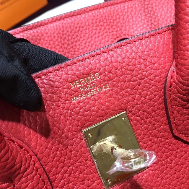 Hermes top togo leather birkin 30 bag H30-2 red