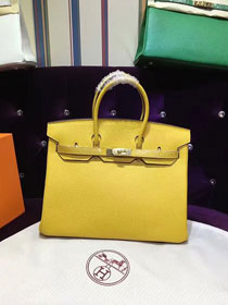 Hermes top togo leather birkin 30 bag H30-2 yellow