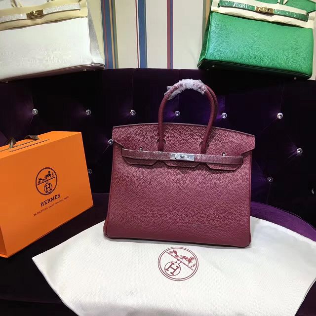 Hermes top togo leather birkin 35 bag H35-2 burgundy