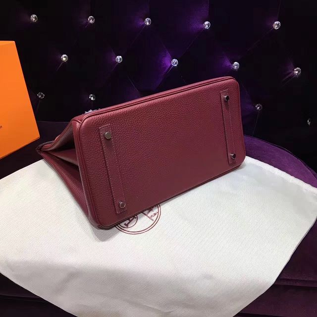 Hermes top togo leather birkin 35 bag H35-2 burgundy