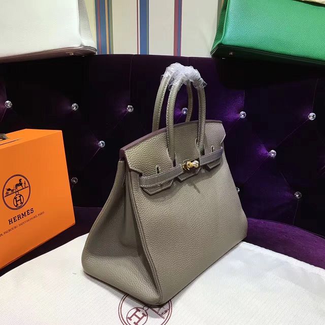 Hermes top togo leather birkin 35 bag H35-2 gray