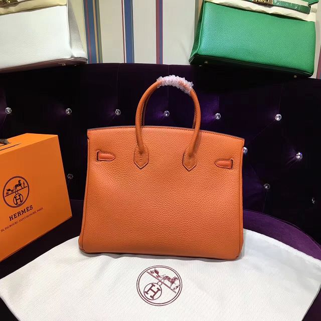 Hermes top togo leather birkin 35 bag H35-2 orange