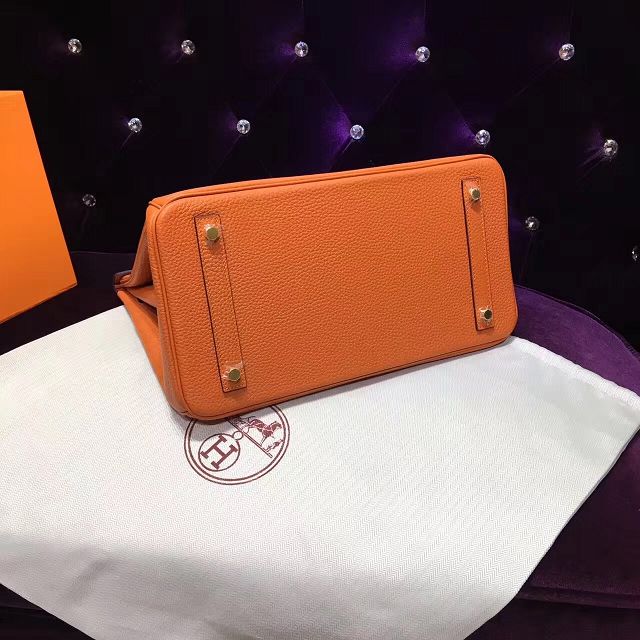 Hermes top togo leather birkin 35 bag H35-2 orange