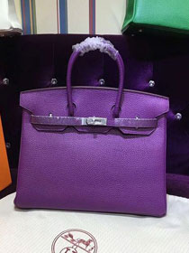 Hermes top togo leather birkin 35 bag H35-2 purple