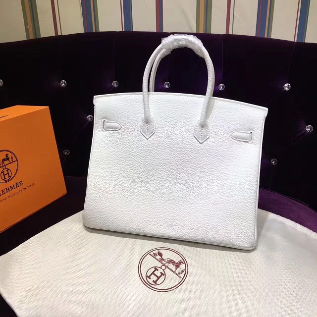 Hermes top togo leather birkin 35 bag H35-2 white