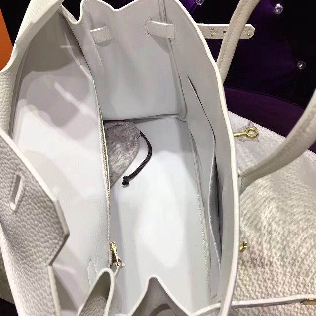 Hermes top togo leather birkin 35 bag H35-2 white