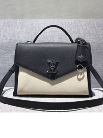Louis vuitton original calfskin bag mylockme M54878 black&beige
