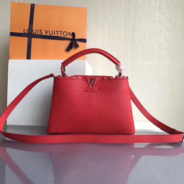 2017 Louis vuitton original taurillon leather capucines BB M54419 red