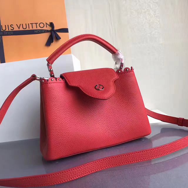 2017 Louis vuitton original taurillon leather capucines BB M54419 red