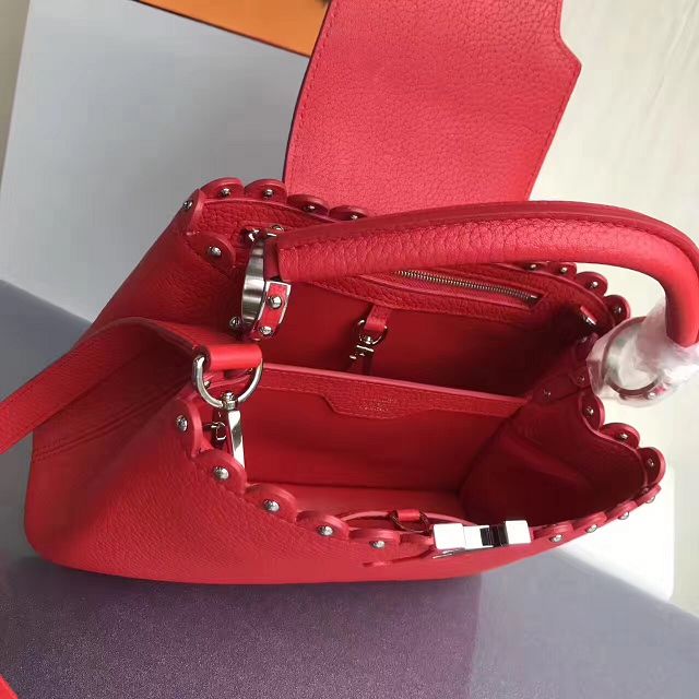 2017 Louis vuitton original taurillon leather capucines BB M54419 red