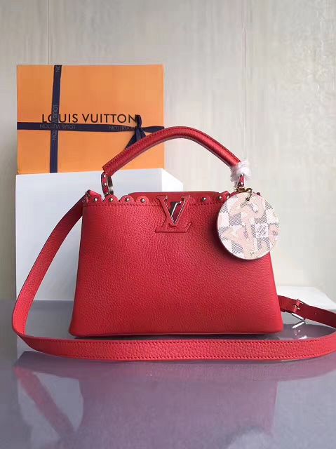 2017 Louis vuitton original taurillon leather capucines BB M54419 red