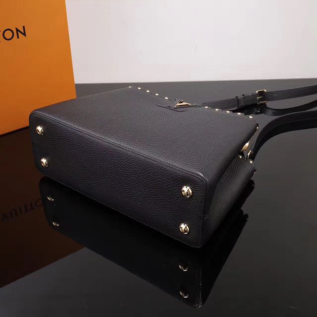 2017 Louis vuitton original taurillon leather capucines PM M54565 black 