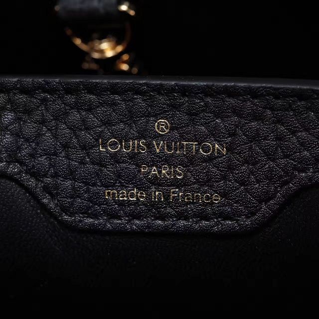 2017 Louis vuitton original taurillon leather capucines PM M54565 black 