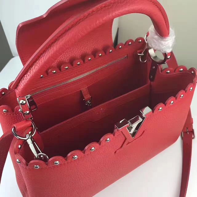 2017 Louis vuitton original taurillon leather capucines PM M54565 red