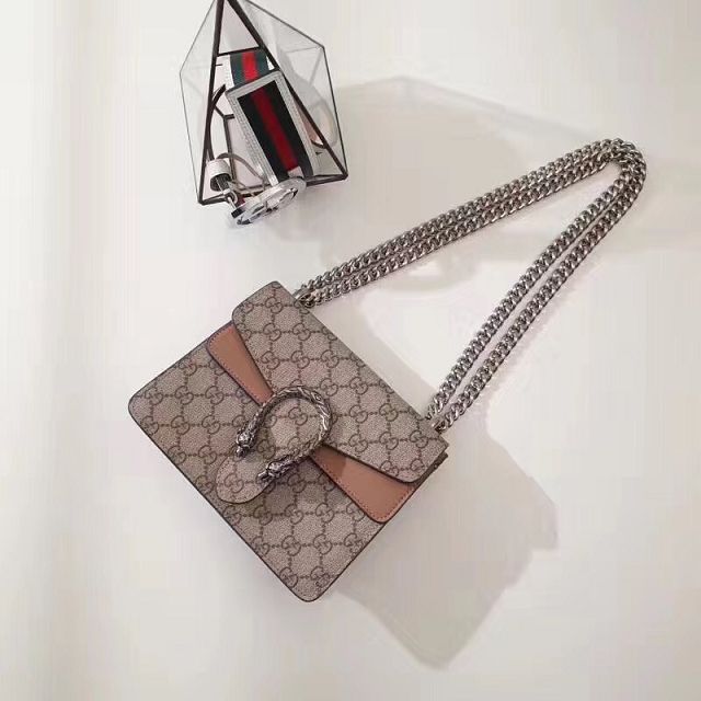 2017 GG dionysus Supreme mini bag 421970 apricot